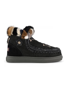 Eskimo Sneaker Star Patches & Mink Fur Trim