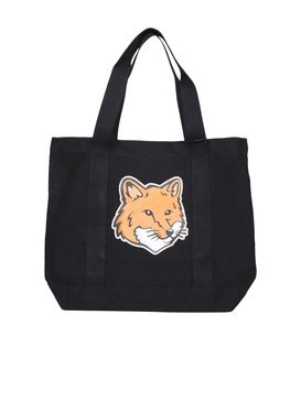 Fox Head Black Tote Bag