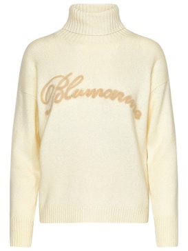 Logo Embroidered Turtleneck Sweater