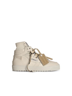 Off-White '3 Off Court' White Leather Blend Sneakers Man