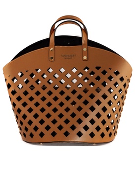 Brown Leather Eliza Shopper