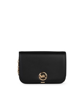 Michael Michael Kors 'Messanger' Black Lear Crossbody Bag