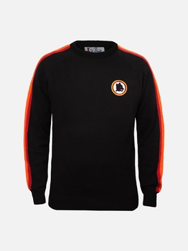 Man Crewneck Sweater With Roma Patch | As Roma Special Edition