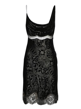 San Marco Black Velvet Mini Dress