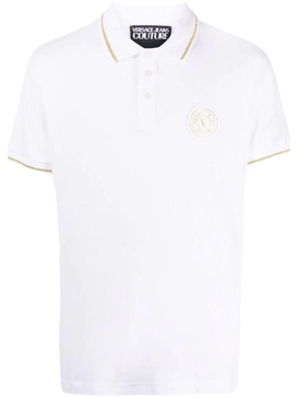 logo-embroidered cotton polo shirt