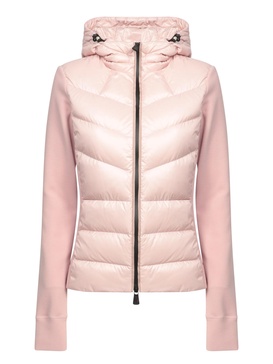 Pink Zip-up Padded Cardigan