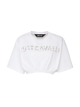 Just Cavalli Embellished Cropped T-Shirt