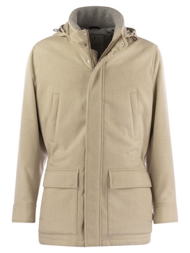 Brunello Cucinelli Suede Hooded Outerwear