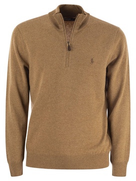 Wool Pullover With Half Zip