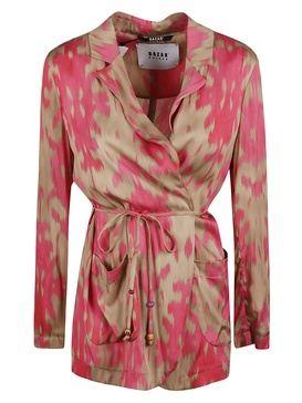 Printed Belted Cardi-coat