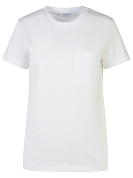 Max Mara 'Papaia' White Cotton T-Shirt Woman