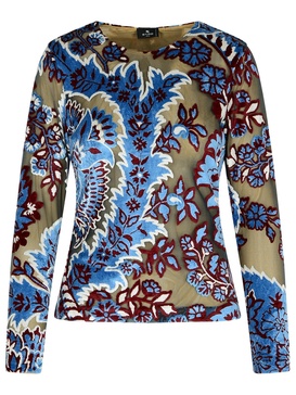 Etro T-Shirt With Floral Jacquard Effect