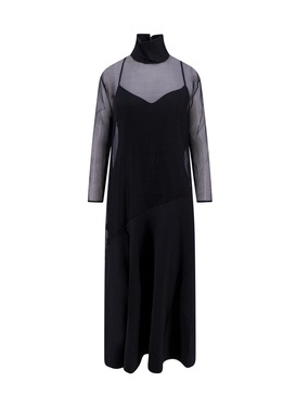 Khaite Bellamy High-Neck Midi Dress