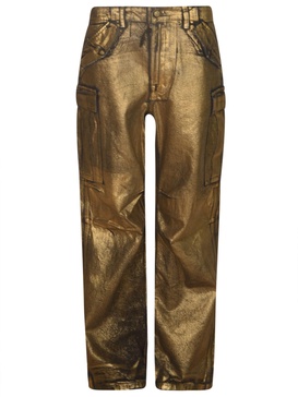 Cargo Buttoned Belted Trousers