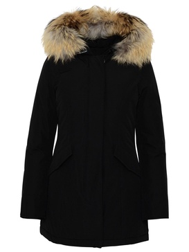 Artic Black Cotton Blend Parka