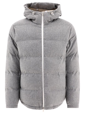 Brunello Cucinelli Zip-Up Padded Hooded Down Jacket