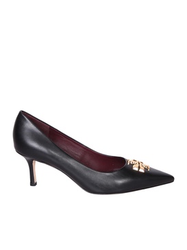 Eleanor 65mm Black Leather Pumps