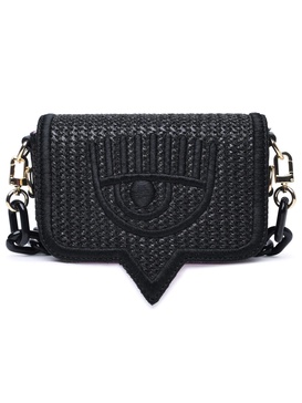 Small 'eyelike' Black Polyester Bag