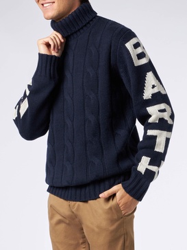 Turtleneck Braided Sweater Saint Barth