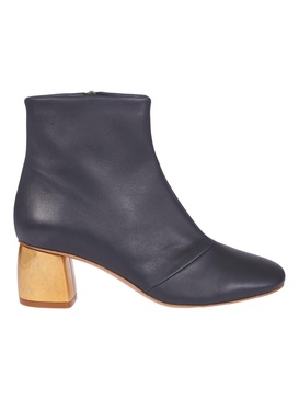 Side Zipped Block Heel Boots