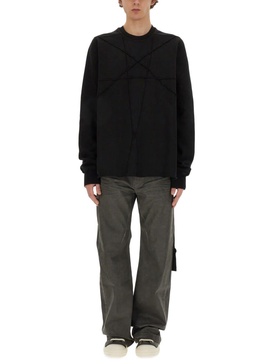 Rick Owens Drkshdw Sweatshirt With Embroidery