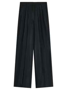 Barred Back Satin Cady Palazzo Trousers