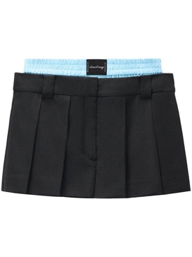 ALEXANDER WANG Chic Pleated Mini Skort with Boxer Detail