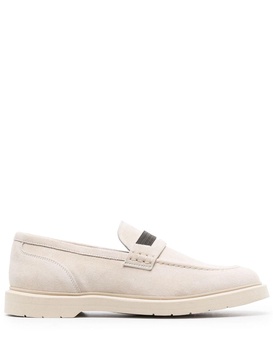 BRUNELLO CUCINELLI Nude & Neutral Suede Loafers with 2cm Heel for Women - SS24 Collection