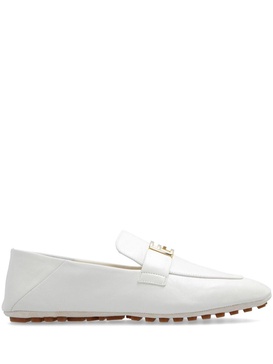 FENDI White Leather Loafers for Women - SS24 Collection