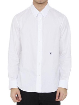 CELINE Embroidered Cotton Poplin Shirt for Men