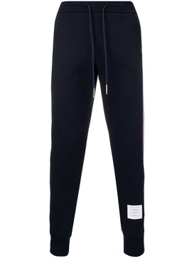 THOM BROWNE Blue Cotton RWB Stripe Loopback Track Pants for Men