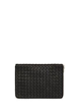 Bottega Veneta Intrecciato Zipped Clutch Bag