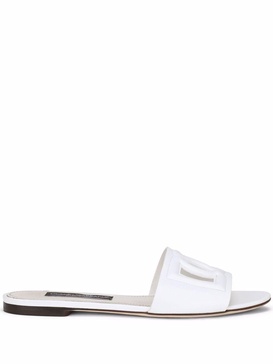 Dolce & Gabbana White Leather Millenials Flats