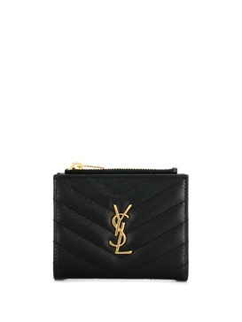 Saint Laurent Monogram Zipped Bi-Fold Wallet