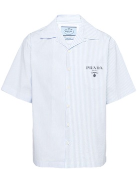 PRADA Stylish Men's Cotton Shirt in Sky Blue - SS24 Collection