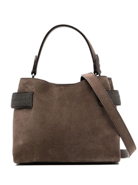 BRUNELLO CUCINELLI Women's 24SS Brown Leather Bag - Sophisticated and Chic