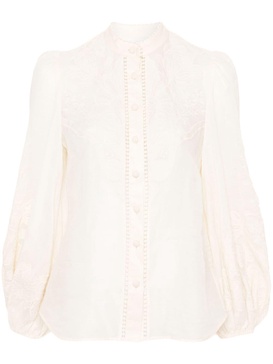 ZIMMERMANN Elegant Embroidered Linen Blouse