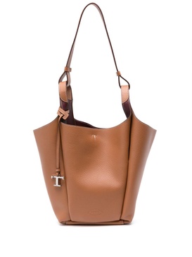 Tod's T Timeless Small Leather Bucket Bag