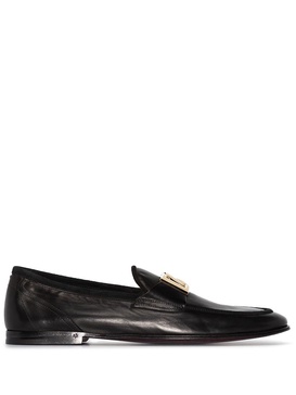 DOLCE & GABBANA Men's Luxe Black Leather Loafers