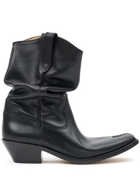 MAISON MARGIELA Ankle-Length Western Leather Boots