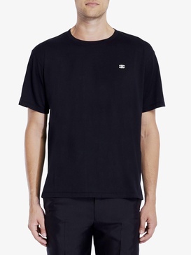 CELINE Triomphe Emblem Black Cotton T-shirt