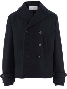 Double-breasted Long-sleeved Peacoat