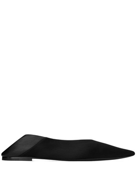 Saint Laurent Nour Silk & Leather Slipper