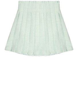 Boucle pleated miniskirt