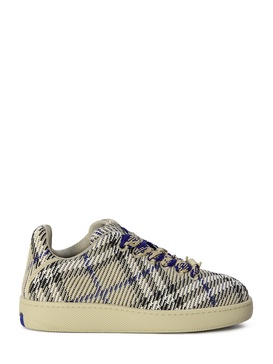 BURBERRY Check Pattern Sneakers with Oversized Laces