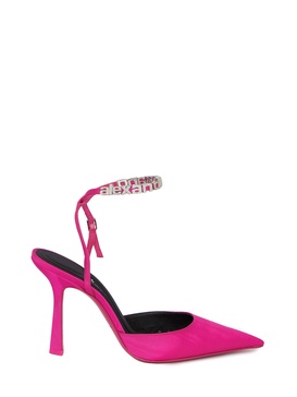 Delphine 105mm logo-strap pumps