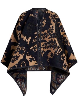 Etro Reversible Cape With Paisley Print