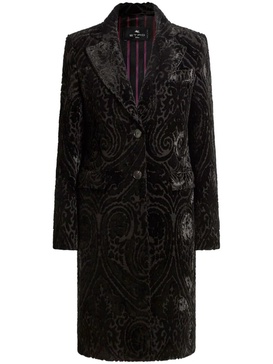 velvet jacquard coat