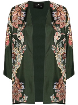 Etro Paisley Printed Twill Kesa Robe