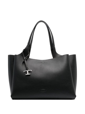 TOD'S Timeless Medium Black Leather Tote